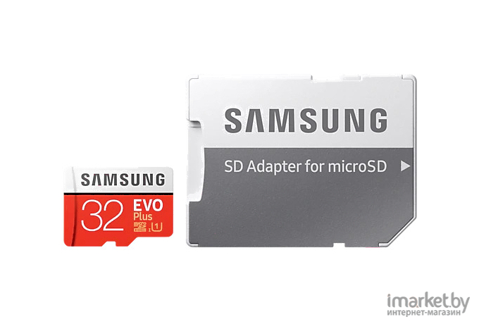 Карта памяти Samsung EVO Plus microSDHC 32GB + адаптер [MB-MC32GA]