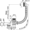 Сифон Alcaplast A504CKM-BL-01