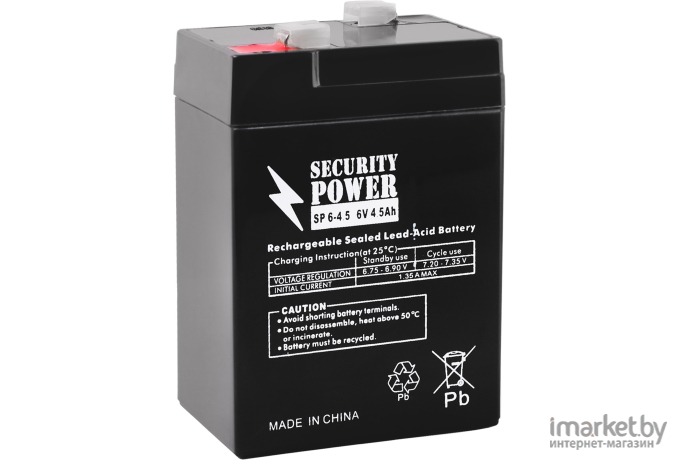 Аккумулятор для ИБП Security Power SP 6-4,5 F1 (6В/4.5 А·ч)