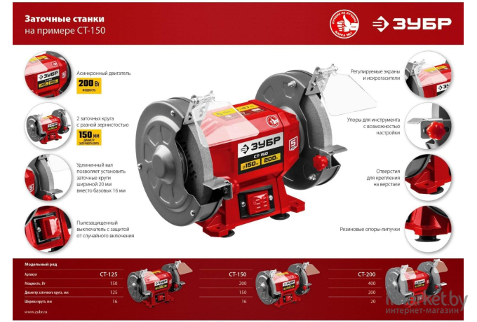 Заточный станок Зубр СТ-150