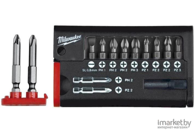 Набор бит Milwaukee Compact Screwdriver Bit Set 12 шт [4932399513]