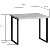 Стол обеденный Loftyhome Годмар Квадро Мрамор Блэк с белым основанием [1627061]