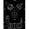 Переходник для сифона Alcaplast Колено с двумя штуцерами [P149Z]