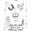 Переходник для сифона Alcaplast Колено с двумя штуцерами [P149Z]