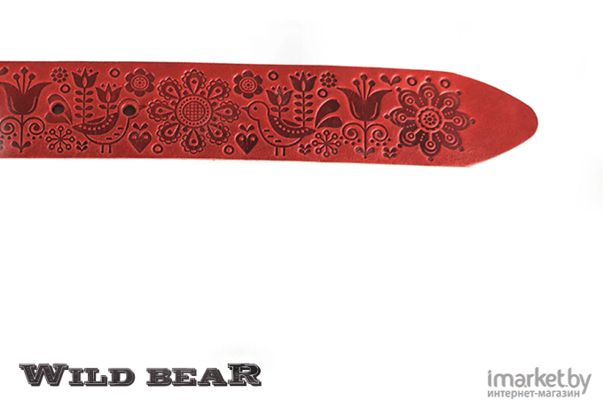 Ремень WILD BEAR RM-059f Premium 125 см Red