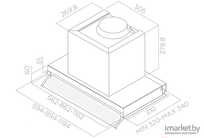 Кухонная вытяжка Elica BOXIN LX/BL MAT/A/90 [PRF0172167]