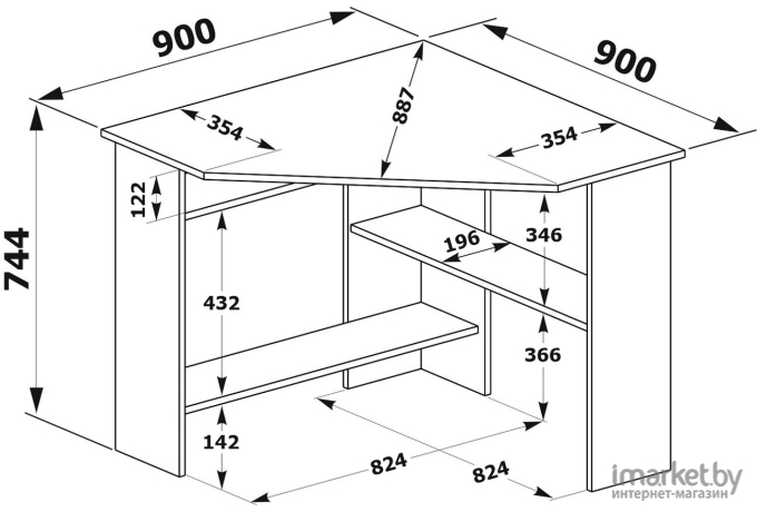 Стол письменный Сокол КСТ-02 дуб сонома (SKM_00-00010956)