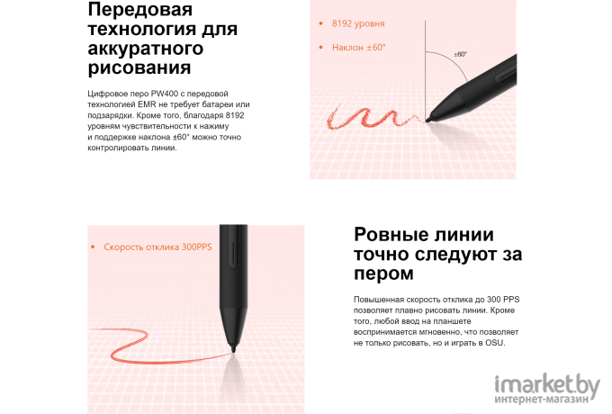 Графический планшет Huion Inspiroy RTS-300 Black