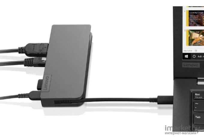 Док-станция для ноутбука Lenovo Powered USB-C Travel Hub [4X90S92381]