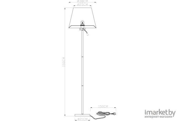 Торшер Arte Lamp A2581PN-2AB