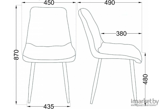 Стул AksHome Vermont бежевый UF860-6B/белый