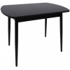 Стол обеденный Listvig Винер Mini раздвижной со стеклом 94(126)x64x75 черный/черный