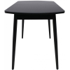 Стол обеденный Listvig Винер Mini раздвижной со стеклом 94(126)x64x75 черный/черный