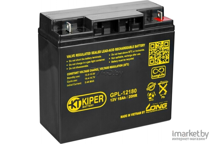 Аккумулятор для ИБП Kiper GPL-12180 (12В/18 А·ч)