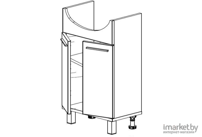 Тумба под умывальник СанитаМебель Прованс 601.520 гасиенда