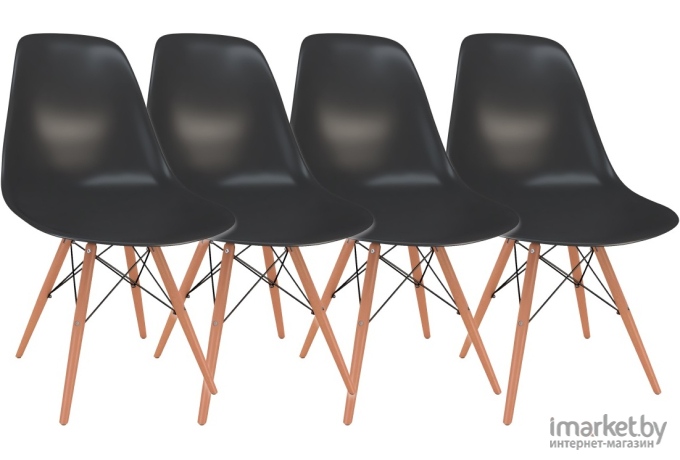 Комплект стульев Loftyhome Acacia Black 4 шт [VC1001W-B-4]