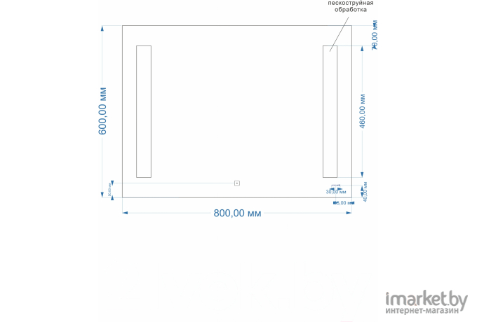 Зеркало для ванной Cersanit Led 020 80х60 [N-LU-LED020-80-b-Os]