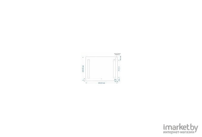 Зеркало для ванной Cersanit Led 020 80х60 [N-LU-LED020-80-b-Os]