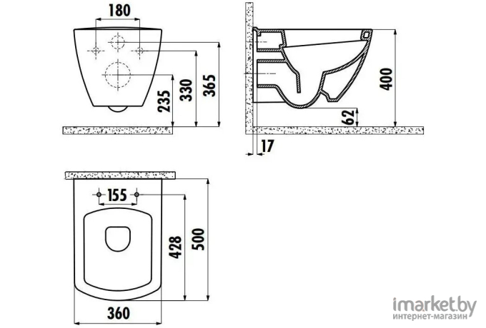 Унитаз подвесной Creavit Tetra с инсталляцией + сиденье + панель M570 белая [TP326-11CB00E-0000+KC2103.01.0000E+AM101/1120+M570]