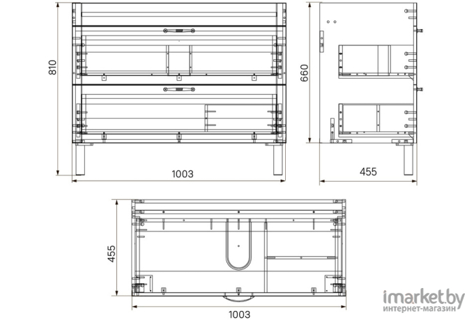 Тумба с умывальником IDDIS OXF10W1i95K