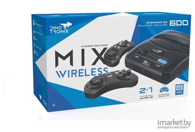 Игровая приставка Retro Genesis Dinotronix Mix Wireless ZD-01B 600 игр [ConSkDn113]