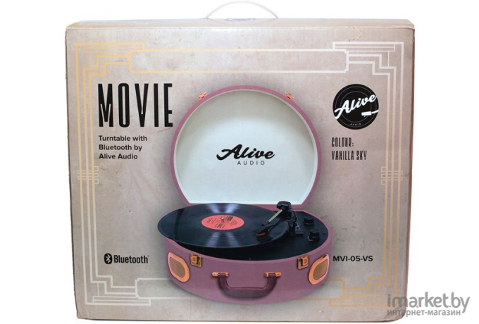 Виниловый проигрыватель Alive Audio MOVIE c Bluetooth Vanilla Sky (MVI-05-VS)