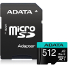 Карта памяти A-Data MICRO SDXC 512GB W/AD [AUSDX512GUI3V30SA2-RA1]