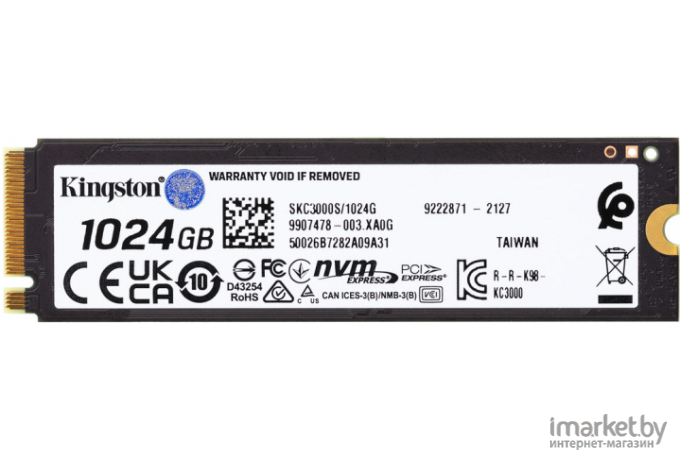 SSD диск Kingston M.2 1.0Tb KC3000 Series [SKC3000S/1024G]