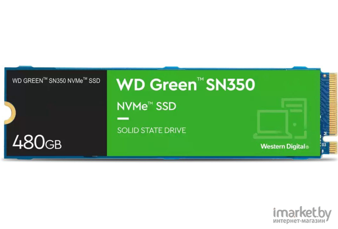 SSD диск WD M.2 2280 480Gb [WDS480G2G0C]