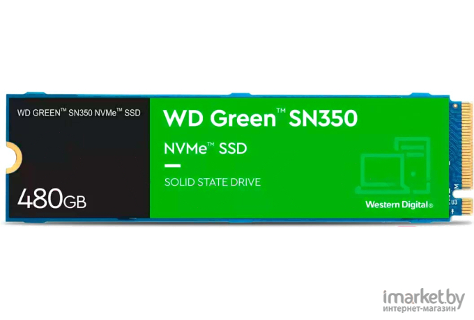 SSD диск WD M.2 2280 480Gb [WDS480G2G0C]