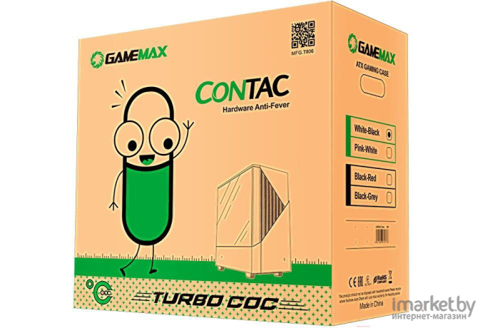 Корпус для компьютера GameMax Без БП Contac COC BG