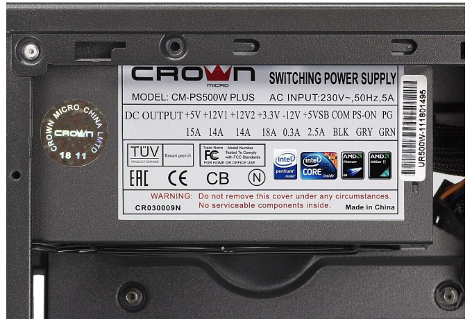 Корпус для компьютера CROWN CMC-611 CM-PS450office