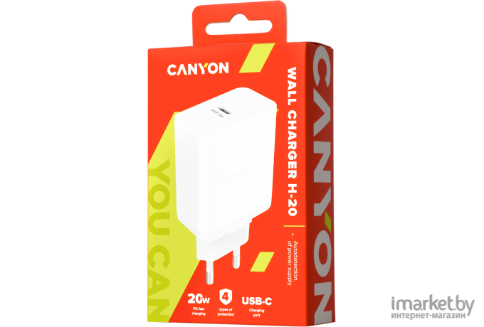 Сетевое зарядное устройство Canyon CNE-CHA20W