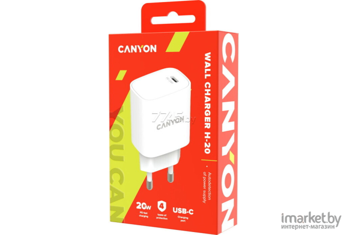 Сетевое зарядное устройство Canyon CNE-CHA20W