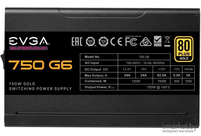Блок питания EVGA G6 750 [220-G6-0750-X2]