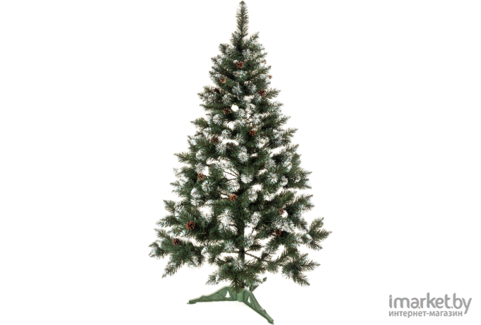 Новогодняя елка Ritm Королева премиум с белыми концами 1.5 м зеленый [ЯШШ150]
