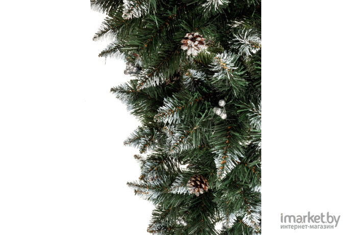 Новогодняя елка Ritm Сказка серебристая с белыми концами 1.5 м зеленый [ЯШС150]