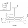 Люстра на штанге Lumion Moderni [5225/6C]