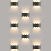 Уличный настенный светильник Elektrostandard 1551 Techno LED Twinky Trio черный