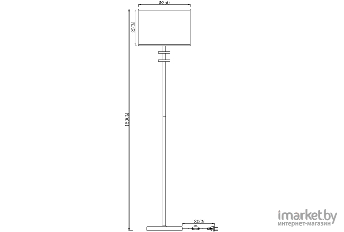 Торшер Arte Lamp A3990PN-1CC