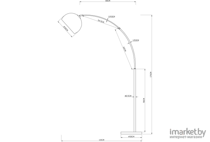 Торшер Arte Lamp A5822PN-1PB