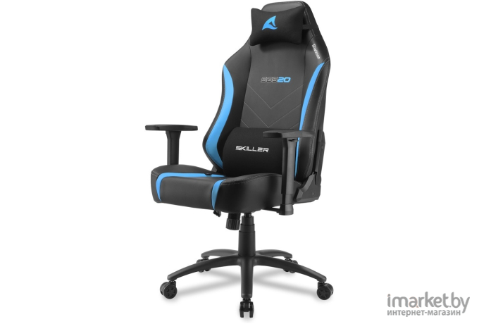 Офисное кресло Sharkoon Skiller SGS20 черный/синий [SGS20-F-BK/BU]