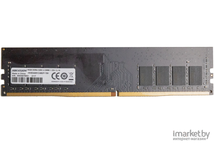 Оперативная память Hikvision DDR 4 DIMM 8Gb PC25600 3200Mhz [HKED4081CAB2F1ZB1/8G]