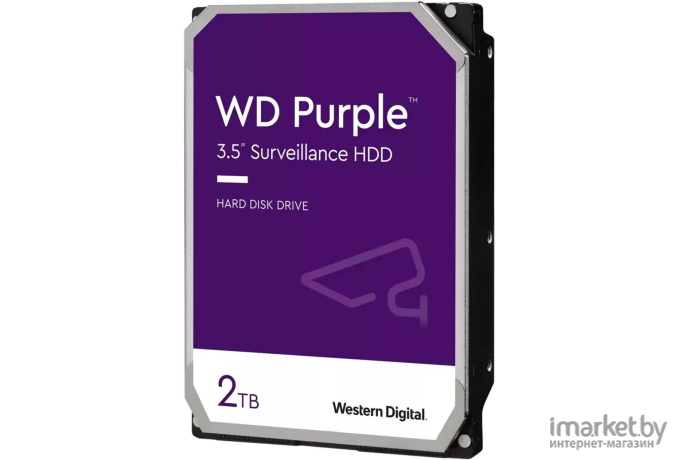 Жесткий диск WD SATA 2TB 6GB/S 256MB Purple [WD22PURZ]