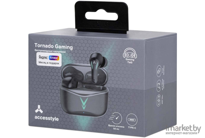 Наушники AccesStyle Tornado Gaming Black