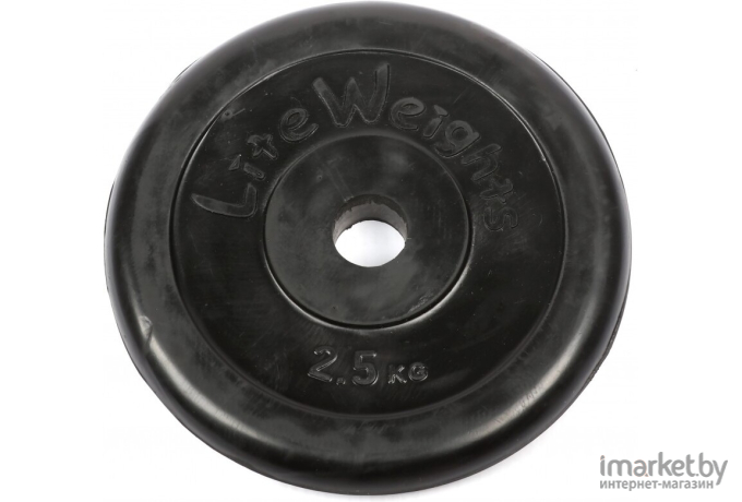 Диск для штанги Lite Weights обрезиненный 2473LW 26мм 2,5кг черный