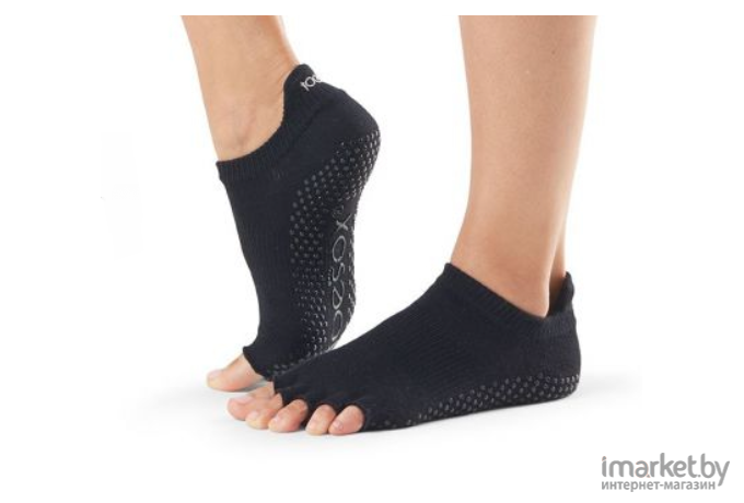 Носки для йоги Toesox Low Rise M черный [TT\S01926BLK\BK-OM-CR]