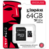 Карта памяти Kingston microSDHC 64Gb Class10 с адаптером [SDCIT2/64GB]