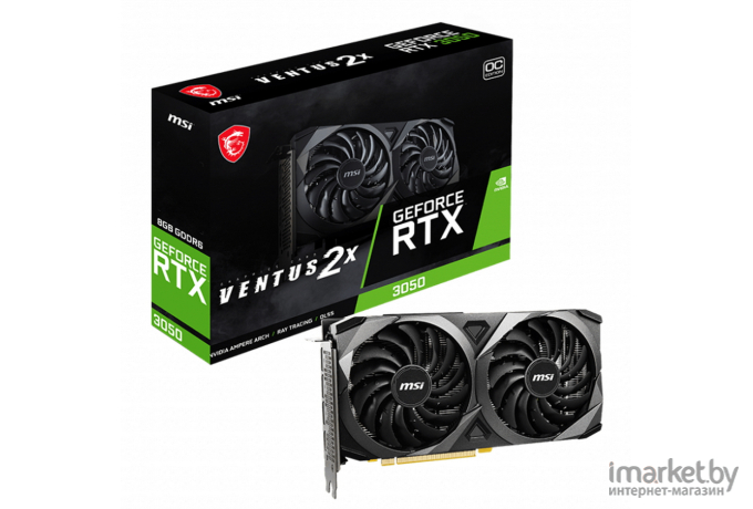 Видеокарта MSI RTX 3050 VENTUS 2X 8G OC LHR