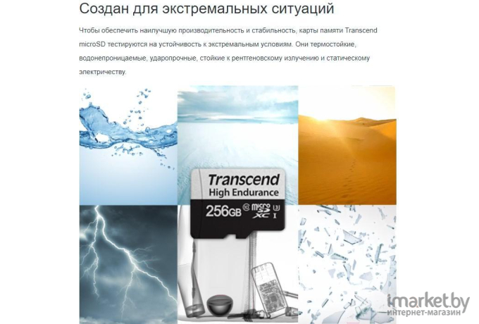 Карта памяти Transcend 256GB microSD w/ adapter [TS256GUSD350V]